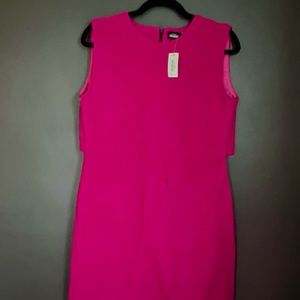 Kate Spade Saturday zip-back shift dress in magenta wool